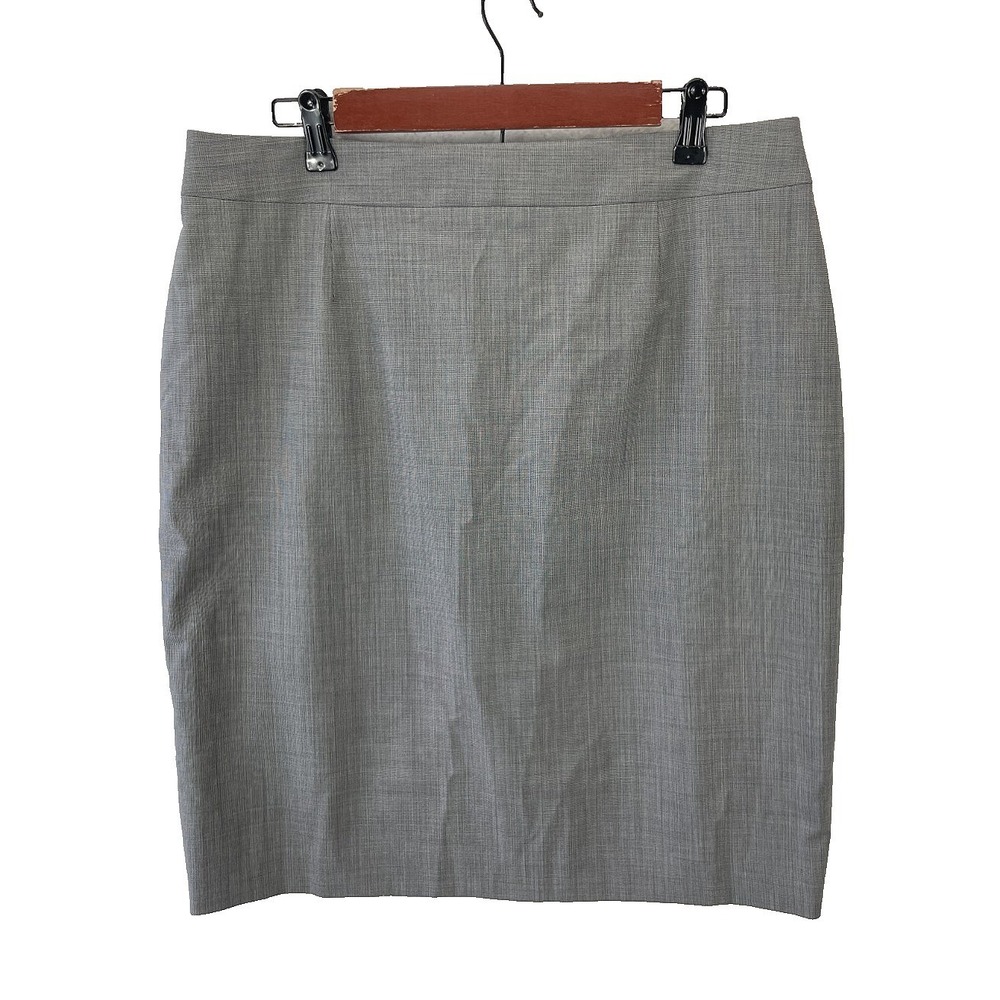 Brooks Brothers BrooksCool Pencil Skirt Womens 14 Gray Wool Career Office NWT